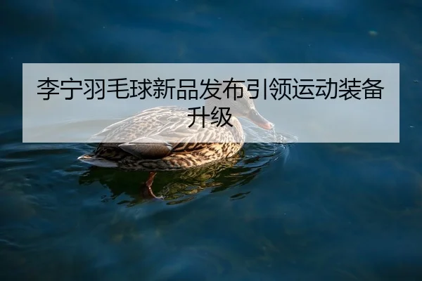 李宁羽毛球新品发布引领运动装备升级